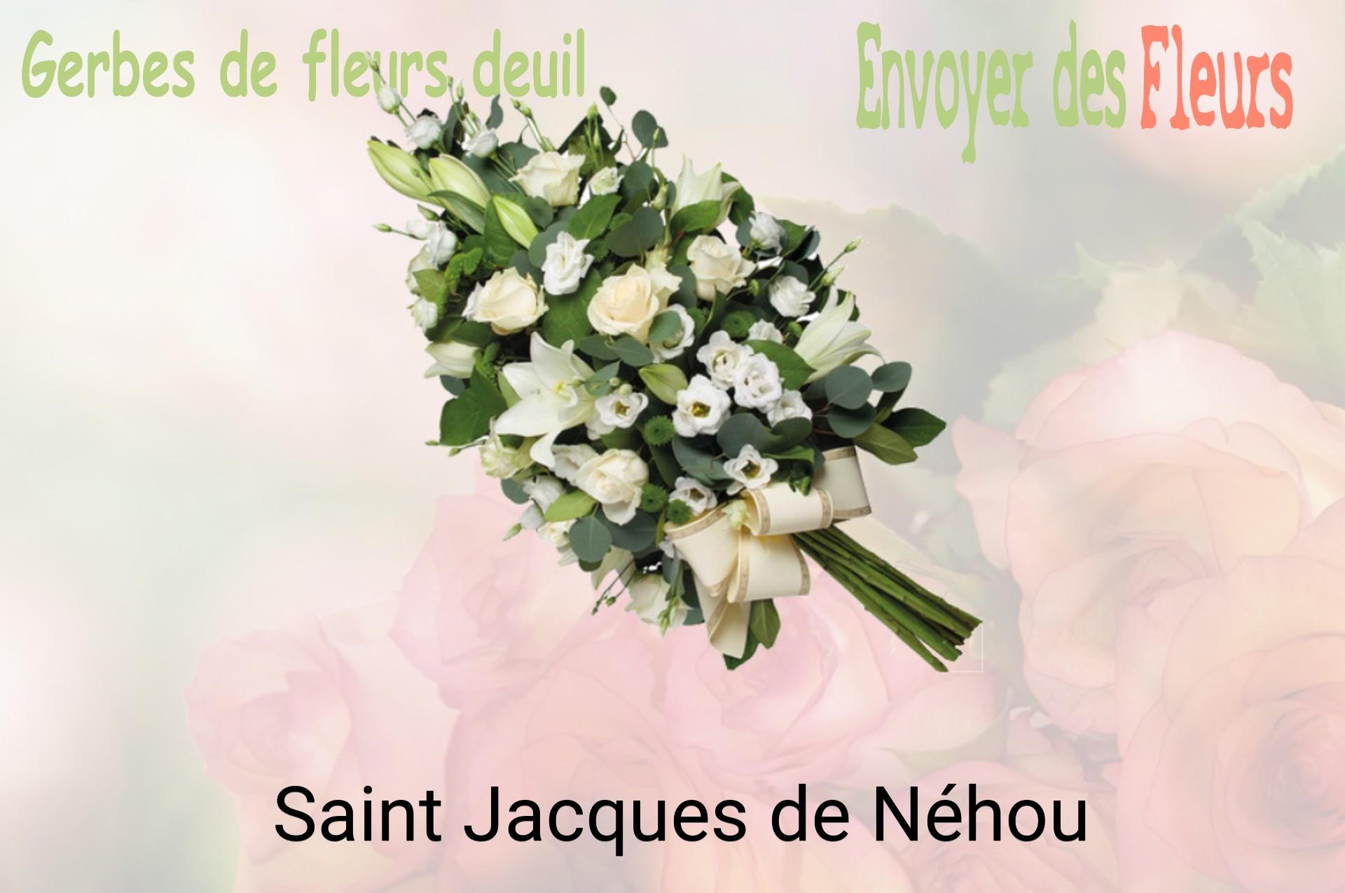 Gerbe de fleurs de deuil livrée à Saint-Jacques-de-Néhou
